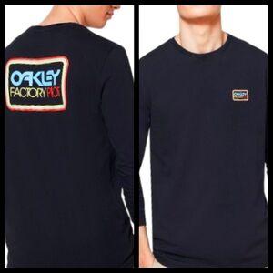Oakley Factory Pilot Long Sleeve Tee Blackout Size Medium 100% Cotton